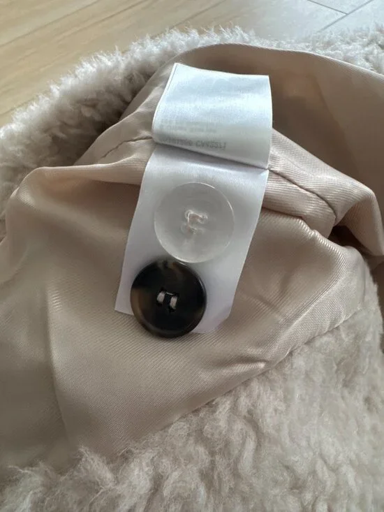 &Other Stories Wool-Blend Shearling-Fur Teddy Jacket Size Small - Picture 13 of 16